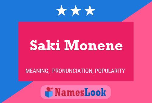 Pôster do nome Saki Monene