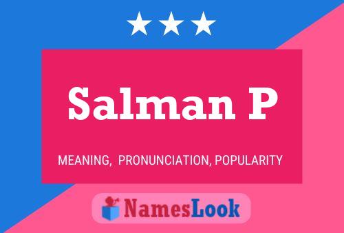 Pôster do nome Salman P