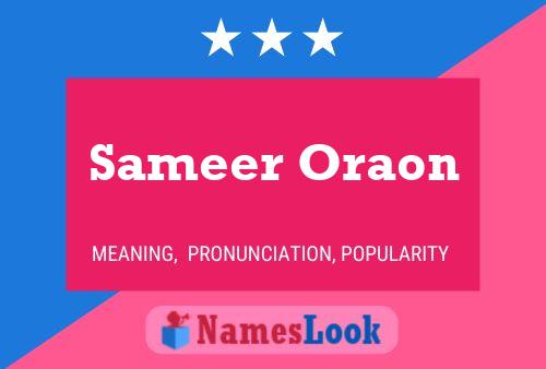 Pôster do nome Sameer Oraon