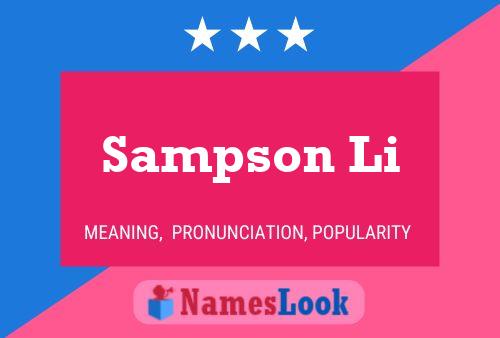 Pôster do nome Sampson Li