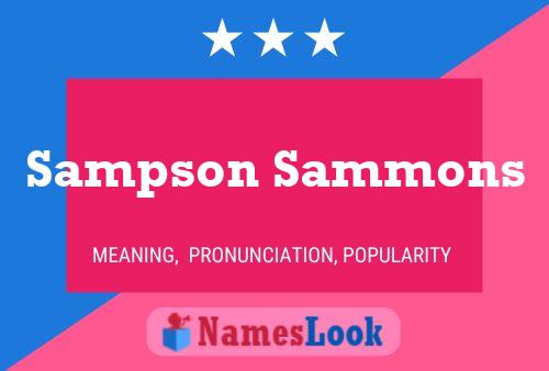 Pôster do nome Sampson Sammons