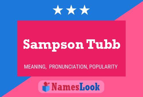 Pôster do nome Sampson Tubb