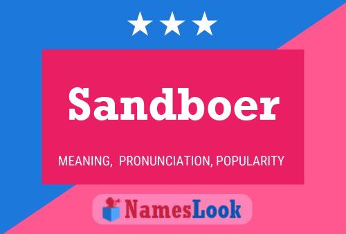 Pôster do nome Sandboer