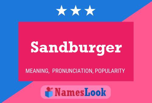 Pôster do nome Sandburger