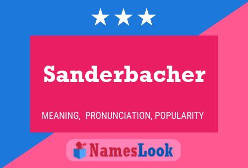 Pôster do nome Sanderbacher