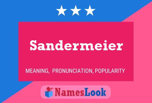 Pôster do nome Sandermeier