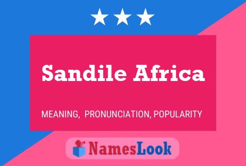 Pôster do nome Sandile Africa