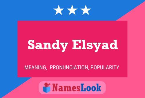 Pôster do nome Sandy Elsyad