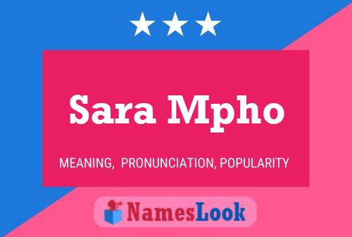 Pôster do nome Sara Mpho