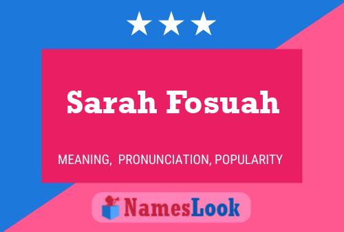 Pôster do nome Sarah Fosuah