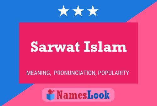 Pôster do nome Sarwat Islam