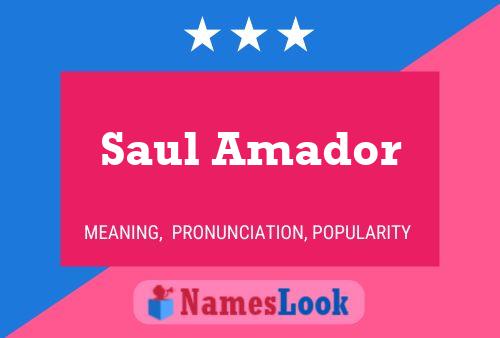 Pôster do nome Saul Amador