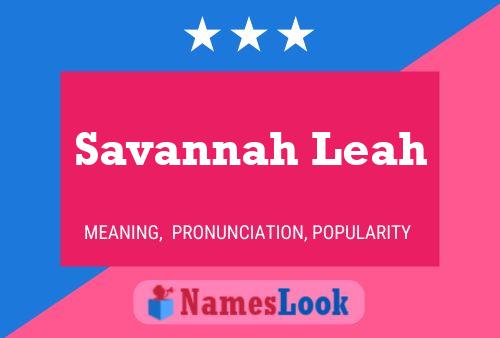 Pôster do nome Savannah Leah