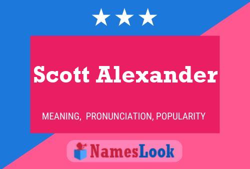 Pôster do nome Scott Alexander