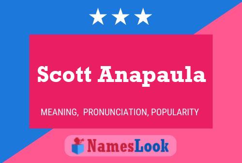 Pôster do nome Scott Anapaula