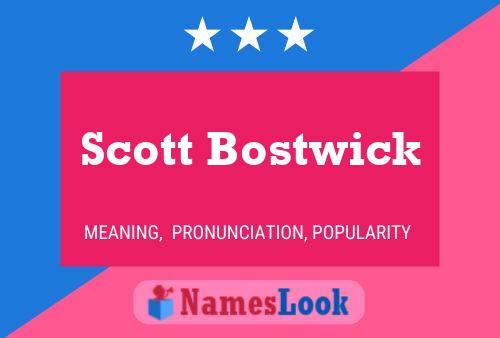 Pôster do nome Scott Bostwick