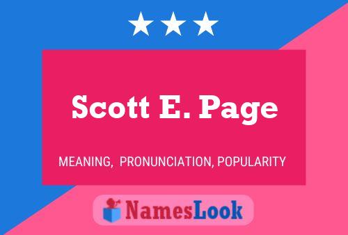 Pôster do nome Scott E. Page