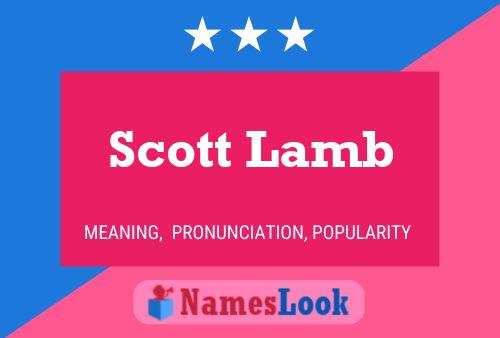 Pôster do nome Scott Lamb