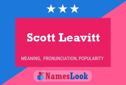 Pôster do nome Scott Leavitt