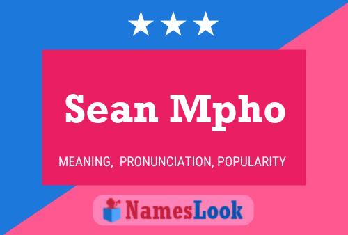 Pôster do nome Sean Mpho