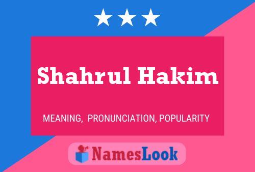 Pôster do nome Shahrul Hakim