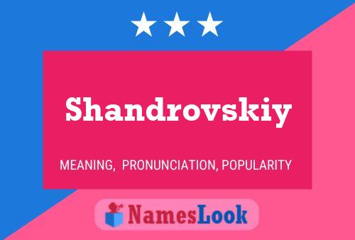 Pôster do nome Shandrovskiy