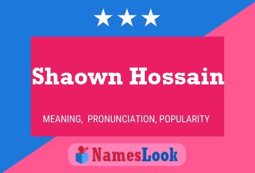 Pôster do nome Shaown Hossain