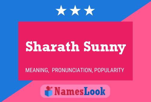 Pôster do nome Sharath Sunny