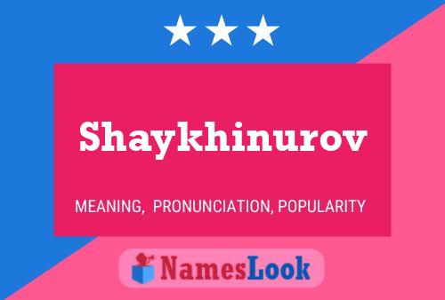 Pôster do nome Shaykhinurov