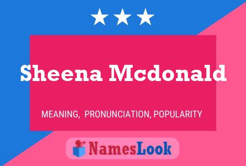 Pôster do nome Sheena Mcdonald