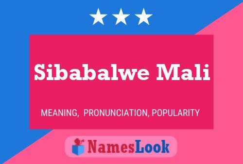 Pôster do nome Sibabalwe Mali