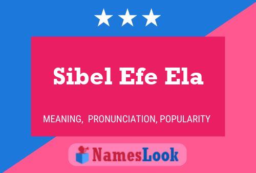 Pôster do nome Sibel Efe Ela