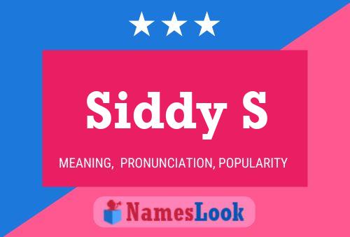 Pôster do nome Siddy S