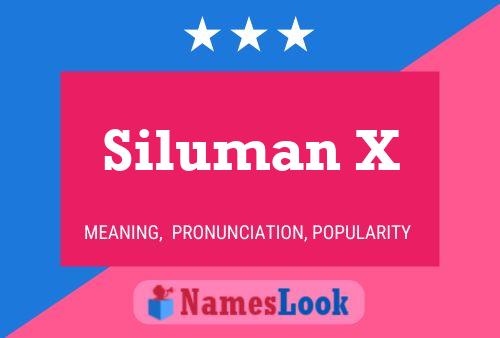 Pôster do nome Siluman X