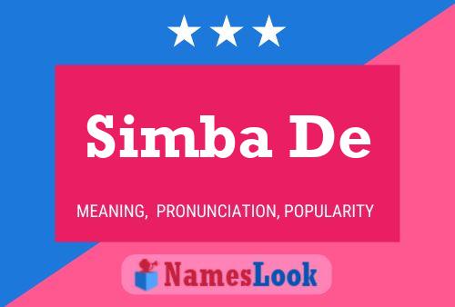 Pôster do nome Simba De