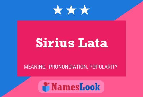 Pôster do nome Sirius Lata