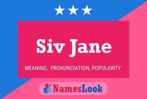 Pôster do nome Siv Jane