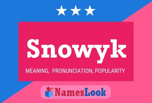 Pôster do nome Snowyk