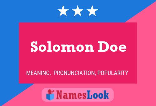 Pôster do nome Solomon Doe