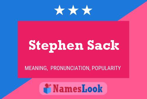 Pôster do nome Stephen Sack