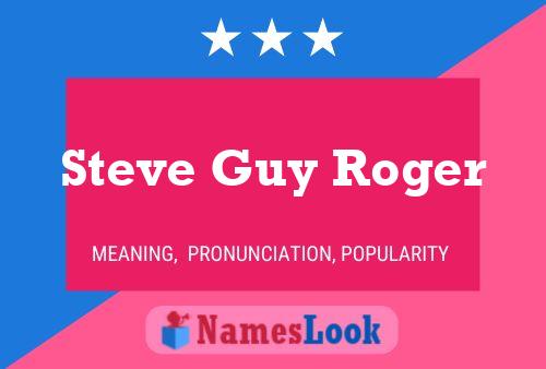 Pôster do nome Steve Guy Roger