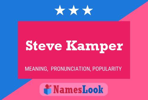 Pôster do nome Steve Kamper