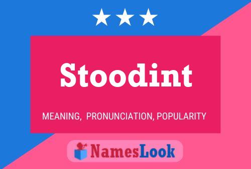 Pôster do nome Stoodint