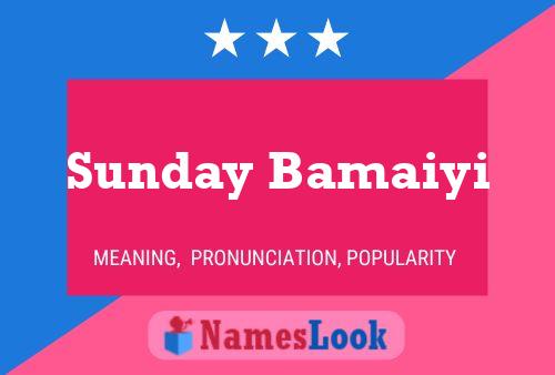 Pôster do nome Sunday Bamaiyi