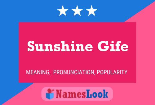 Pôster do nome Sunshine Gife