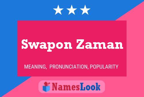 Pôster do nome Swapon Zaman