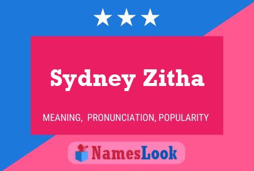 Pôster do nome Sydney Zitha