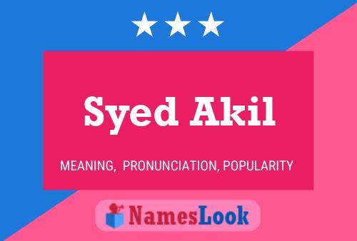 Pôster do nome Syed Akil