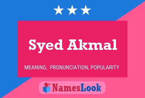 Pôster do nome Syed Akmal