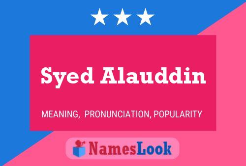 Pôster do nome Syed Alauddin